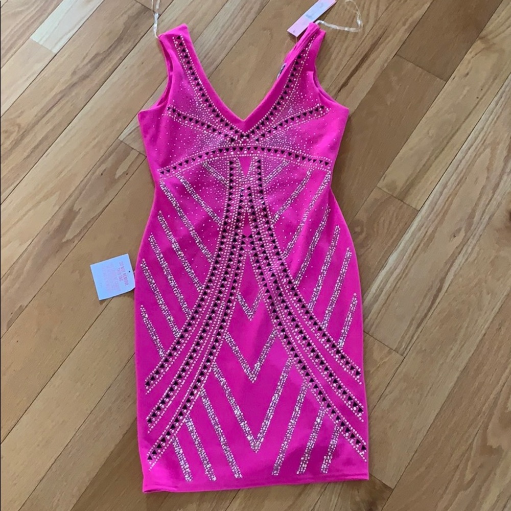 Sequin pink dress